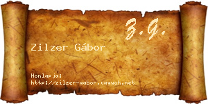 Zilzer Gábor névjegykártya